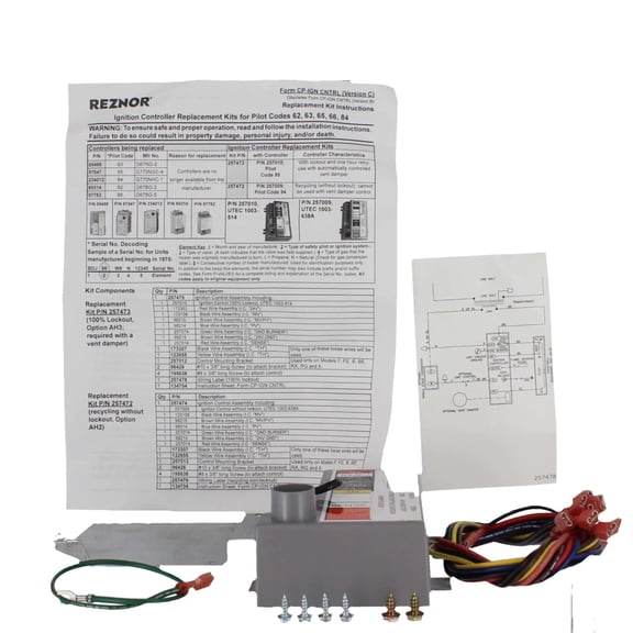 REZNOR 257473 - Ign Conv Kit Jc To Utc 100L Lo Replaces 97547 2340