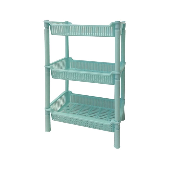 REZUOFI 1 Pcs 3 Tier Bathroom Organizer with Drainage Holes, Shower Caddy for Countertop, Wall Mount Storage Shelf, Space Saving Rack for Kitchen Living Room