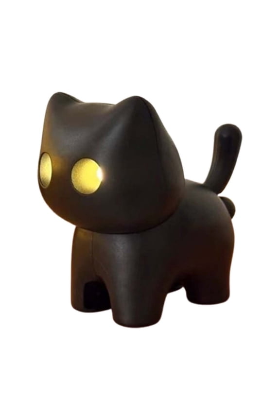 1 Pcs Cute Kitty Press Ball LED Night Light Keychain Portable Glowing Pendant Mini Flashlight for Keys Purse Backpack Cool Gift