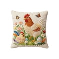 thumbnail image 1 of REZUOFI 1 Pcs Easter Decorative Throw Pillow Cover Cute Embroidery Pattern for Sofa Bedroom Living Room Home Decor Accent 45*45cm, 1 of 7