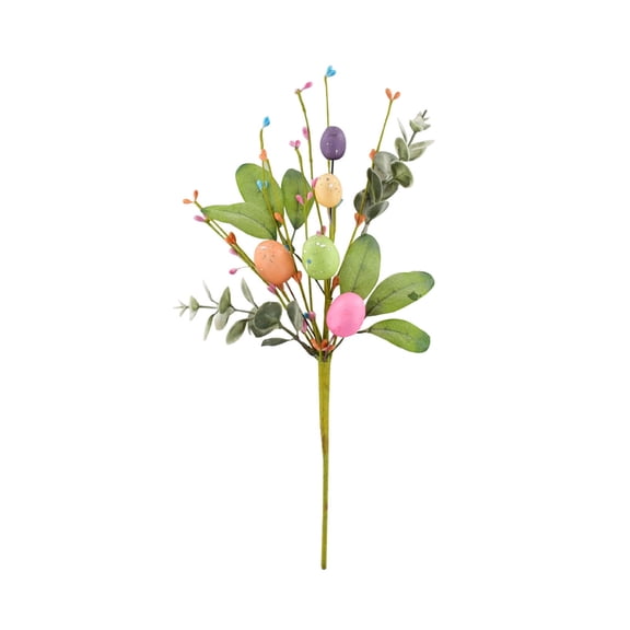 REZUOFI 1 Pcs Easter Egg Bouquet Artificial Floral Arrangement for Home Decor, Spring Table Centerpiece, Vase Filler, Easter Party Decoration, Festive Gift