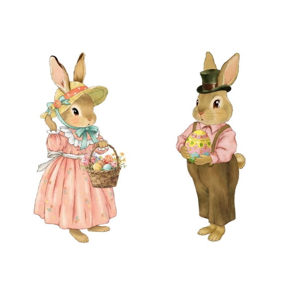 REZUOFI 1 Pcs Easter Window Clings Stickers Reusable Double Sided Decorative Graffiti for Glass Door Window Wall Home Party Spring Festival Decorations