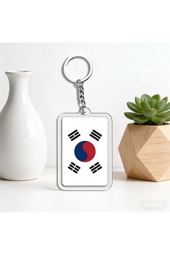 1 Pcs Flag Keychain Set, Double-Sided Acrylic Key Rings, Travel Souvenir for Bags and Keys, Perfect Gift for World Flag Enthusiasts