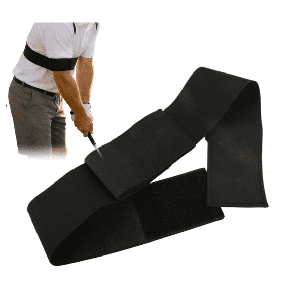 REZUOFI 1 Pcs Golf Swing Trainer Aid with Adjustable Arm Strap for Correcting Form and Improving Accuracy, Portable Training Tool for Practice Drills and Driving Range