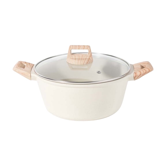REZUOFI 1 Pcs Granite Stock Pot Nonstick Soup Pot with Lid, Fast Heating Cooking Pot for Soups Stews Pasta, Large Capacity Induction Safe Pot for All Stovetops