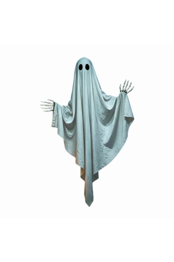 1 Pcs Halloween Floating Ghost Hanging Ornament Scary Spirits Decor for Spooky Porch, Indoor & Outdoor Floating Ghosts