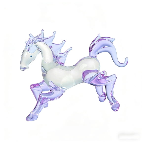 REZUOFI 1 Pcs Purple Crystal Horse Figurine for Home Decor, Desktop Ornament, Feng Shui Symbol of Success and Good Luck, Elegant Gift for Office Living Room Decorations