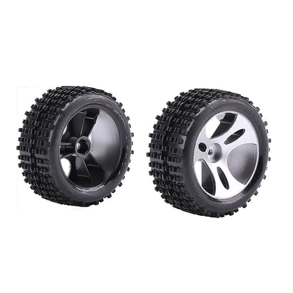 REZUOFI 1 Pcs RC Car Wheels and Tires Set, Off-Road All Terrain High Grip Rubber Tires with Five Spoke Rims, Replacement Upgrade Parts for RC Vehicles, Crawler, Drift, Buggy, Monster Truck