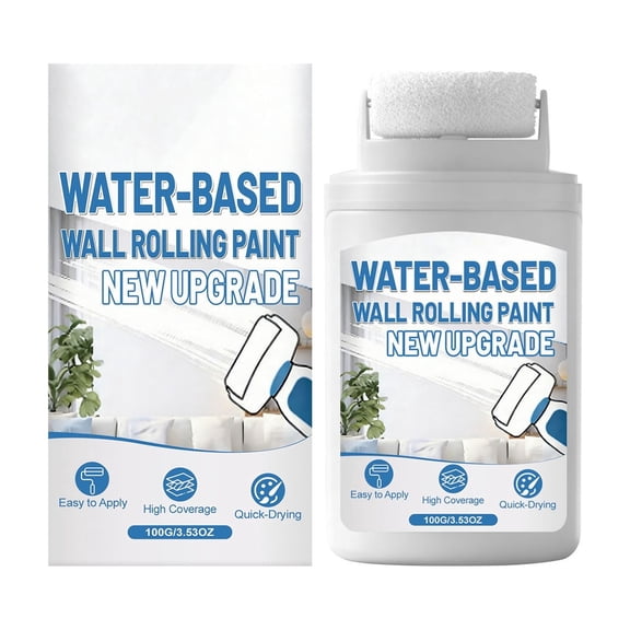 REZUOFI 1 Pcs Water-Based Odorless Wall Paint, High Coverage Roller Paint, Excellent Adhesion for Indoor Use, Matte Finish