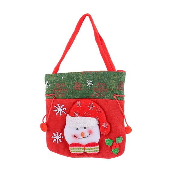 REZUOFI 3 Pcs 3 Pcs Christmas Gift Bag Reusable Cloth Pouch Holiday Treat Storage Party Favors Wrapping Packaging