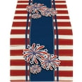 thumbnail image 1 of REZUOFI 3 Pcs Independence Day Patriotic Table Runner Strip Scarf for Kitchen Dining Decor with USA Flag Stars Pattern, Fourth of July Party Tablecloth Decoration, 1 of 8