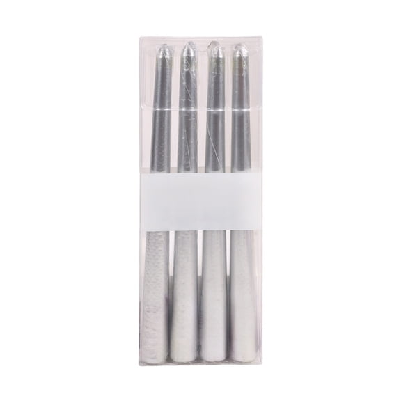 REZUOFI 4 Pcs Electroplated Taper Candles for Dining Table Decor, Romantic Wedding Centerpiece, Dripless Long Candles with Twisted Finish
