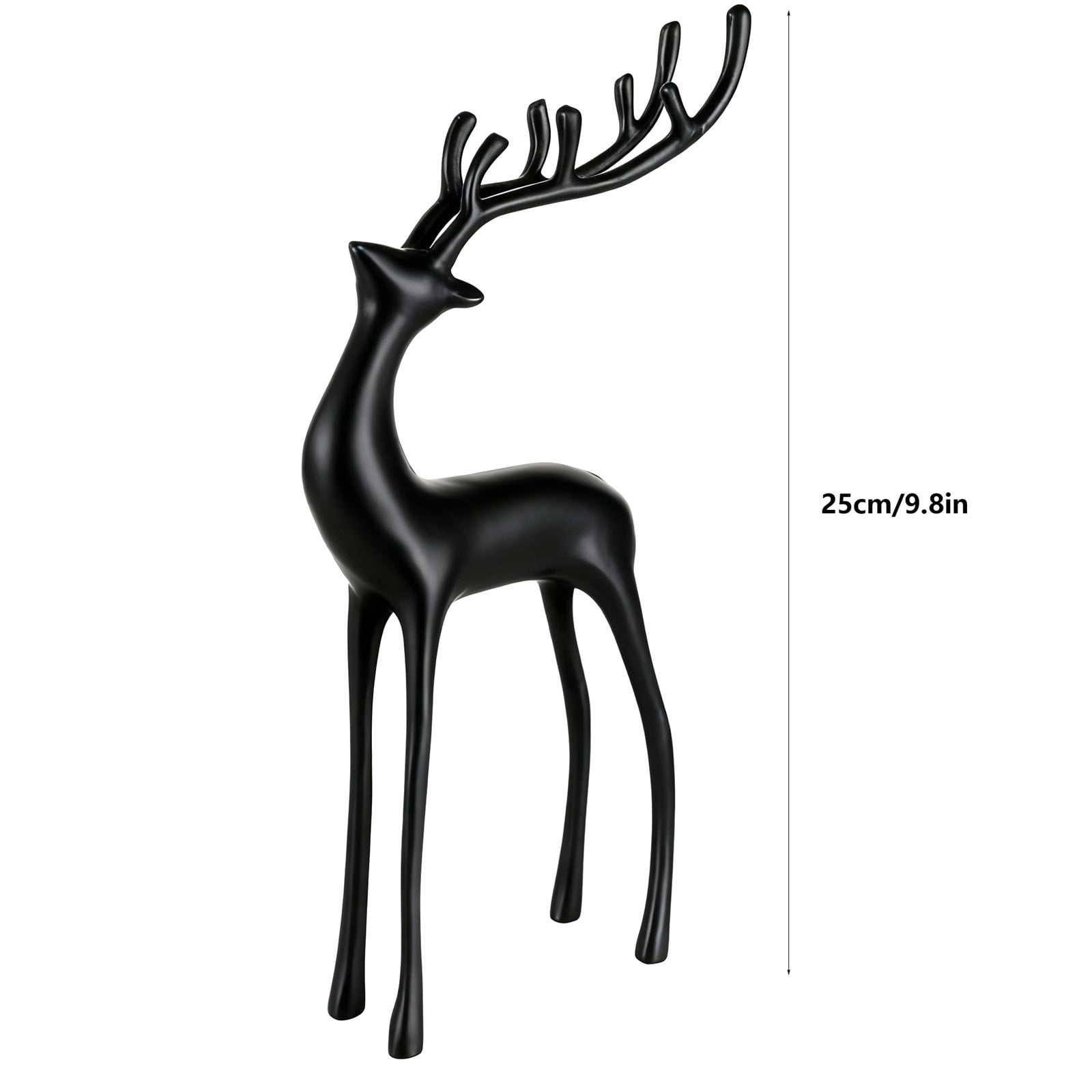 REZUOFI 4 Pcs European Style Faux Deer Statue, Elegant Entryway Decor, Realistic Plastic Animal Sculpture for Indoor Outdoor Garden Patio Home Décor M