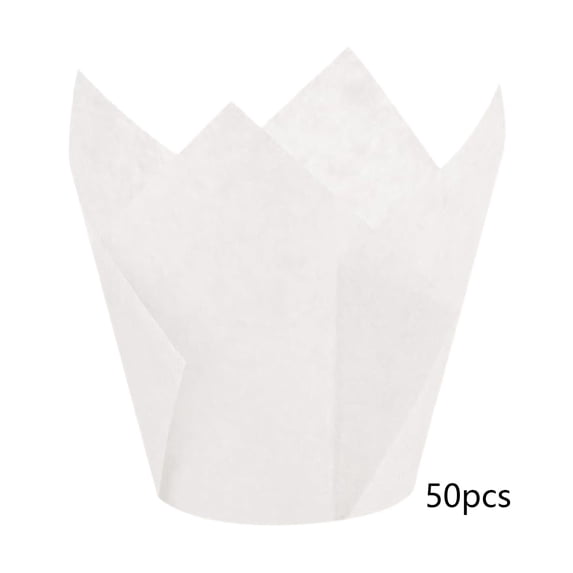 REZUOFI 50 Pcs Cupcake Liners Baking Cups Greaseproof Non-Stick for Muffins and Party Treats Standard Size Disposable Baking Supplies