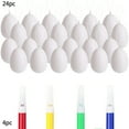 thumbnail image 1 of REZUOFI 72 Pcs Easter Eggs Craft Kit for Creative Painting and Decorating, Unfinished Plastic Eggs with Brushes, Fun Art Activity for Home and Classroom 8cm, 1 of 9