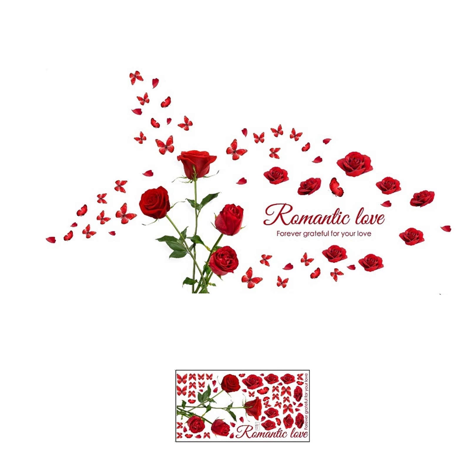 REZUOFI 8 PCS Valentine's Day Heart Stickers, Static Cling Window Decals, Reusable Holiday Decor for Home Party, Red Plastic Wall Decorations