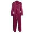 thumbnail image 1 of REZUOFI Jumpsuit for Men Solid Long Sleeve Lapel Zip Closure Multi-Pocket Loose Fit Coverall for Work Outdoor, 1 of 2