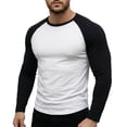 thumbnail image 1 of REZUOFI Men's Baseball T-Shirts 3/4 Sleeve Crew Neck Casual Soft Vintage Workout Athletic Classic Fitted Tee Shirt, 1 of 4