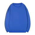 thumbnail image 1 of REZUOFI Mens Crewneck Pullover Sweatshirt Long Sleeve Solid Color Basic Loose Fit for Daily Sport, 1 of 6