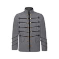 thumbnail image 1 of REZUOFI Mens Medieval Tailcoat Long Sleeve Steampunk Costume Vintage Loose for Cosplay Party, 1 of 3