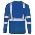 thumbnail image 1 of REZUOFI Mens Safety Long Sleeve Shirt Reflective Mesh Breathable Loose Fit for Construction Work, 1 of 4