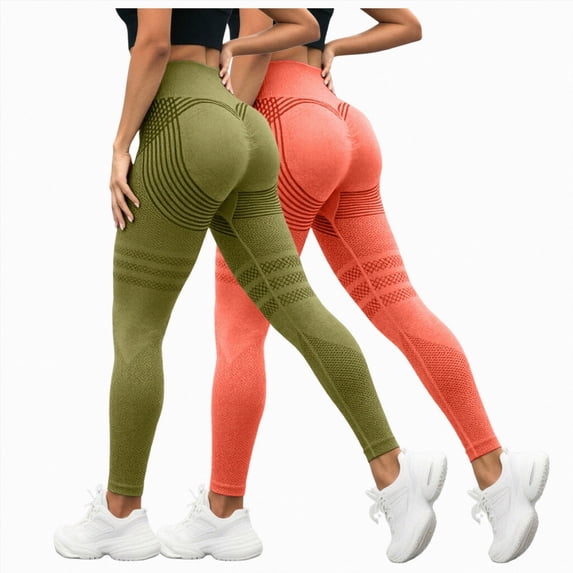 REgarm 2 Pack Cellulite Leggings Womens High Waisted Lipedema Compression Legging Tummy Control Seamless Workout Yoga Pants Green,XXL