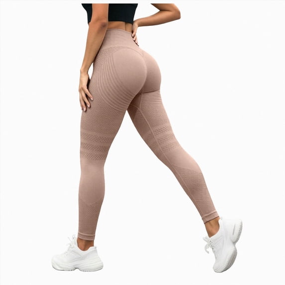 REgarm Anti Cellulite Compression 3D Leggings Women Butt Lifting Tummy Control with Resistance Bands Gym Yoga Pants Brown,M