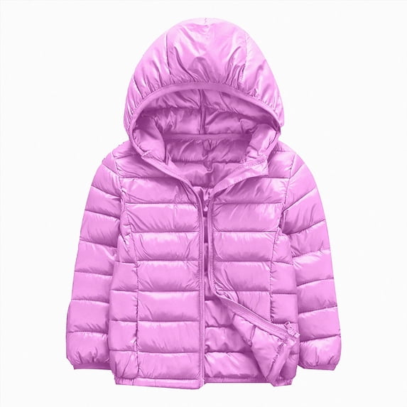 REgarm Boys Girls Winter Jacket Kids Puffer Coat Size 2-11 Years, Toddler Warm Lightweight Zip Up Outerwear with Hood