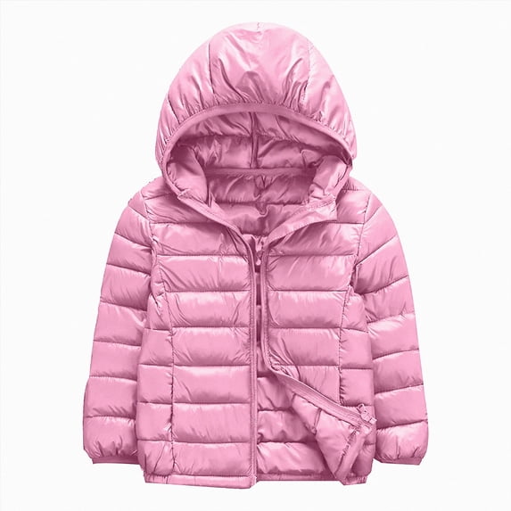 REgarm Boys Girls Winter Jacket Kids Puffer Coat Size 2-11 Years, Toddler Warm Lightweight Zip Up Outerwear with Hood