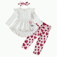 thumbnail image 1 of REgarm Halloween Outfits for Toddler Baby Girls Ruffle Pumpkin Ghost Print Tunic Drees Shirt Pants Legging Kids Toddler Fall Winter Clothes (White,2-3 Years), 1 of 6