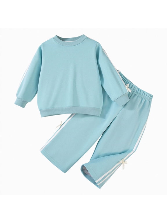 Toddler Baby Girl Fall Winter Clothes Long Sleeve Sweatshirt Pullover Tops + Joggers Pants Outfit Set Toddler Girl Outfit For 1t 2t 3t 4t 5t 6t