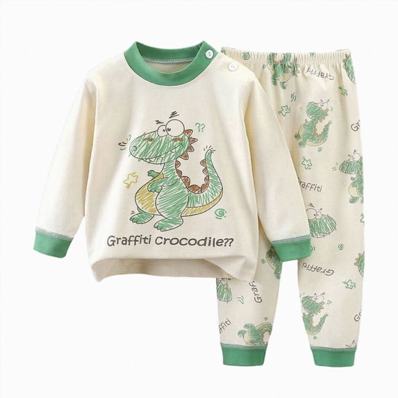 REgarm Toddler Kid Boy Fall Winter Clothes 2pcs Cotton Graphic Long Sleeve Sweatshirt Tops Casual Joggers Pants Outfits Set Casual Baby Boy's Clothing