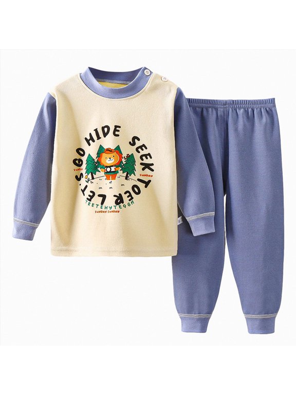 Toddler Kid Boy Fall Winter Clothes 2pcs Cotton Graphic Long Sleeve Sweatshirt Tops Casual Joggers Pants Outfits Set Casual Baby Boy's Clothing