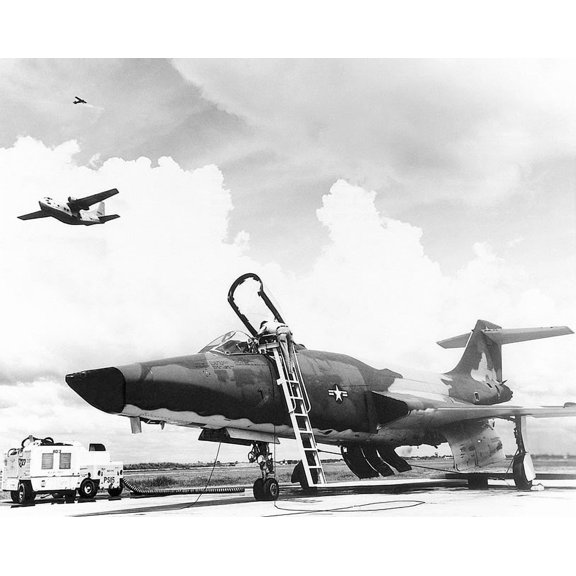 RF-101 / F-101 Voodoo W/ C-123 & O-2 - 20x30 Inch Laminated Aviation Poster - Stunning Detail and Bold Colors