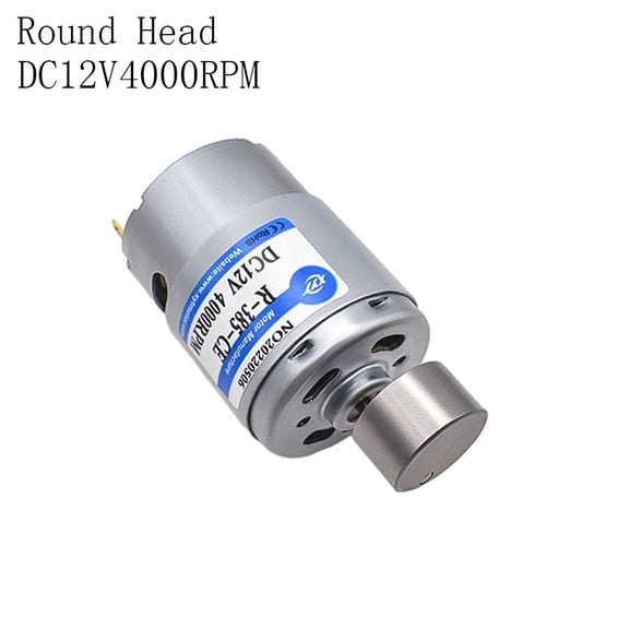 RF-385 Single-Vibration Motor,RF-385 Miniature DC Vibration Motor,12V/24V 4000RPM/8000RPM Forward and Reversal Motor with Round/Sector Head Speed Adjustable