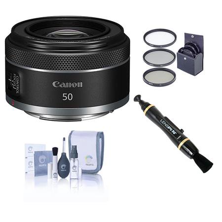 RF 50mm f/1.8 STM Lens, Bundle with 43mm Filter Kit, Lens Cleaner, Cleaning Kit