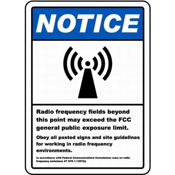 RF Fields Beyond This Point Sign Safety Sign Notice Sign Warning Street Tin Sign 8x12