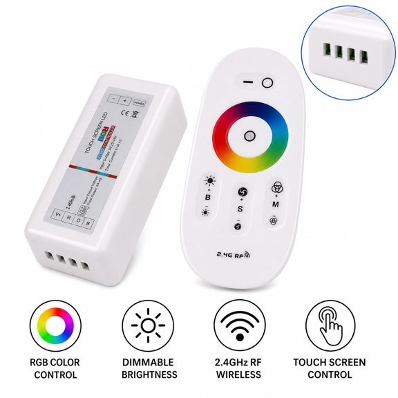 RF LED Remote Controller 2.4GHz Wireless RF Touch LED RGB Dimmer Controller for 5050 3528 RGB LED St