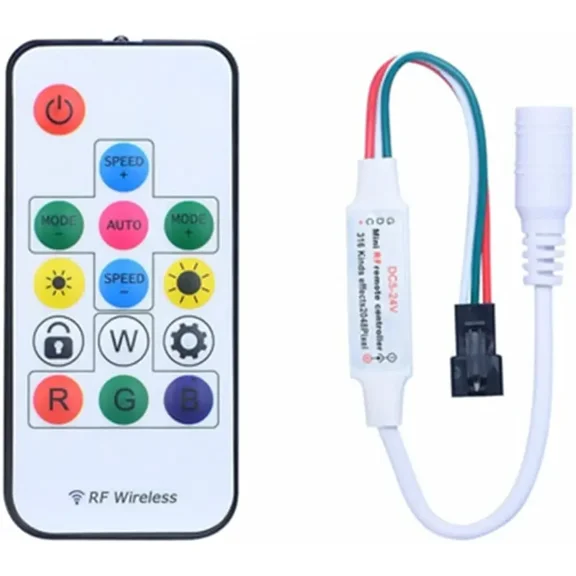 RF Mini 14Keys with Remote Controller with Lock for WS2811 WS2812B LED Pixel Strip Light Controller