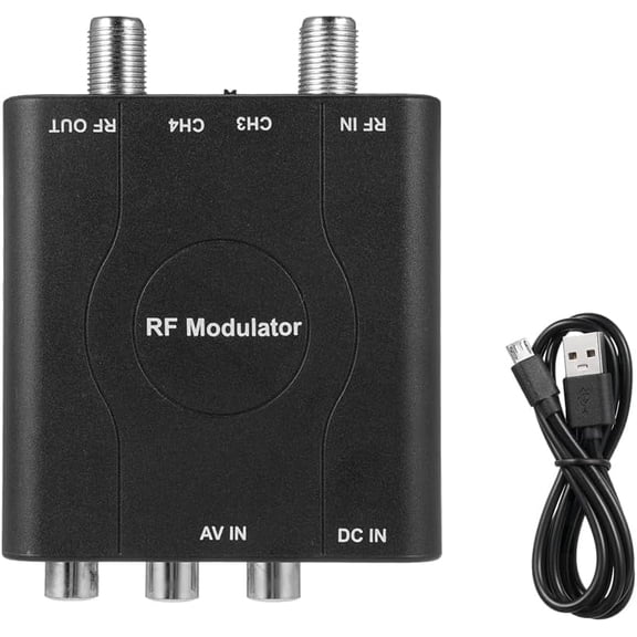KSRplayer AV to RF / CH3/CH4 Channels Analog to Digital Converter with Accessories Included, M61A