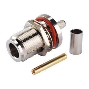 RF N Jack Female Bulkhead Waterproof Crimp Coax Connector for LMR195 RG58 Cable