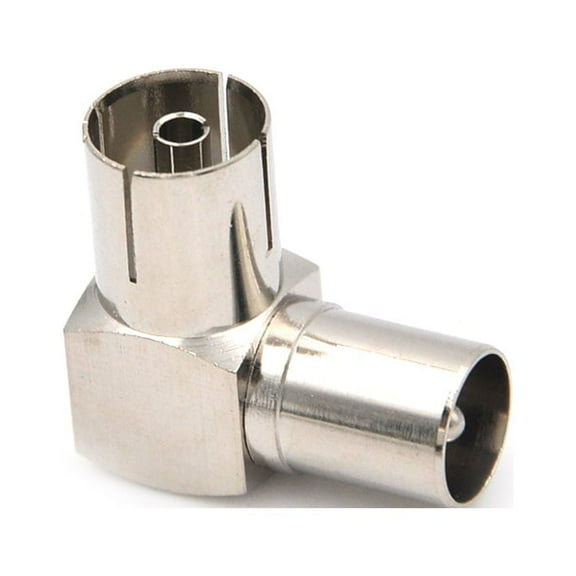 RF Right Angle Adapter Plug to Socket For TV Coax Aerial Cables Full Metal WA