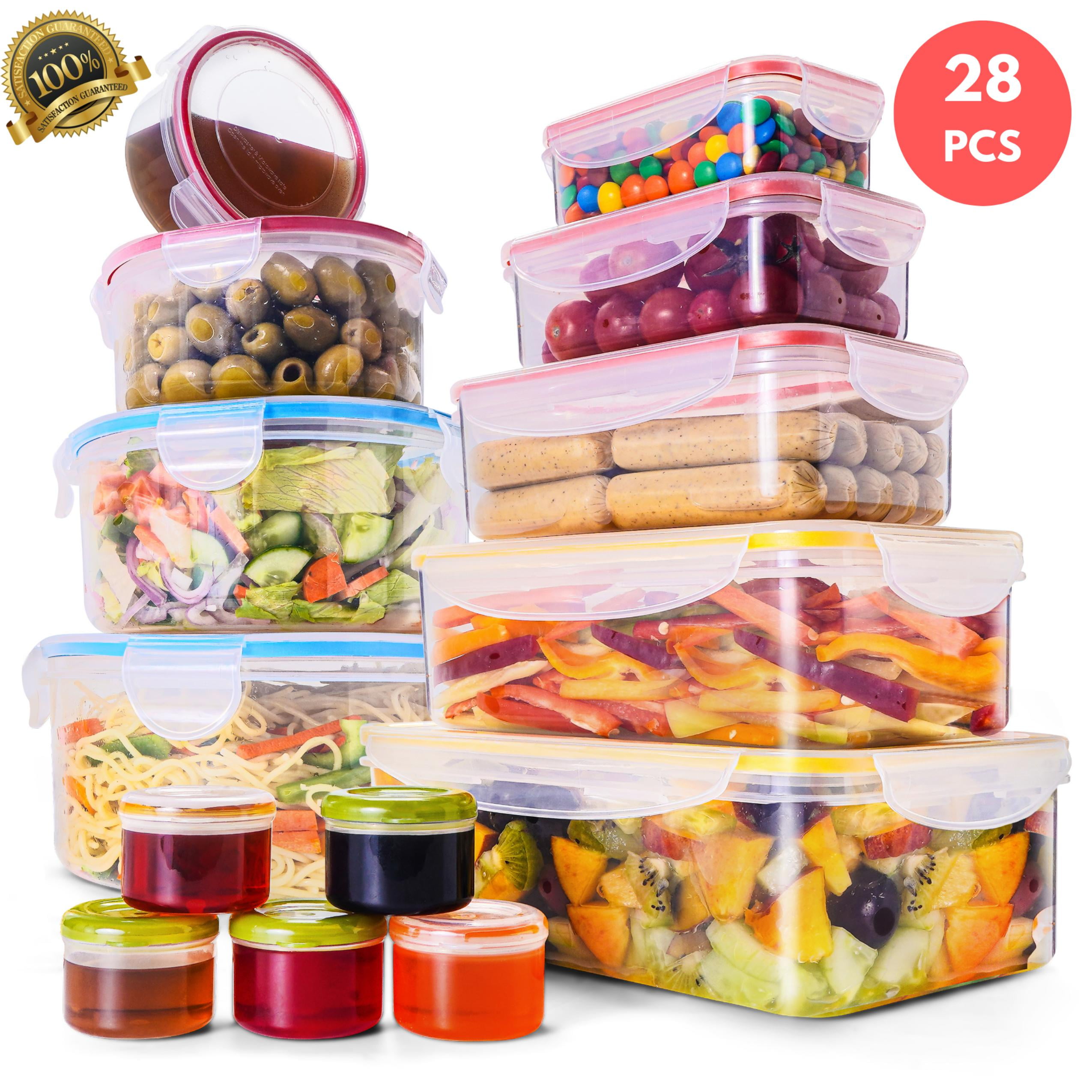 Clear Plastic Airtight Meal Prep Food Storage Container Set
