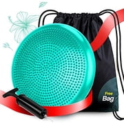 Inflated Air Stability Wobble Cushion with Pump & Cover, Sensory Flexible Seating Balance Disc & Wiggle Seat for Posture Stability of Kids in Classroom, Balance Cushion for Exercise & Office Chai
