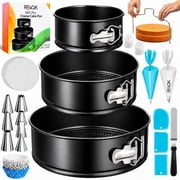 RFAQK Non-stick Carbon Steel Springform Cake Pan Set, Multipurpose (100 Count)