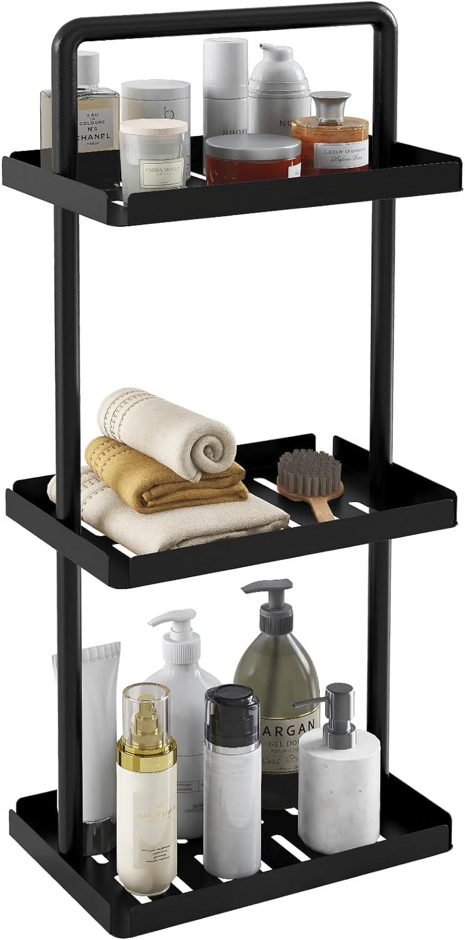 RFCUIBIJ 3 Tier Standing Shower Caddy Organizer Corner Stable Bathroom ...
