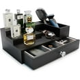 thumbnail image 1 of RFCUIBIJ Pine Wood Cologne Stand Organizer for Men  3 Tier Cologne Display Shelf Organizer with Hidden Compartment and Velvet Lining Drawer  Perfume Display Holder, 1 of 7