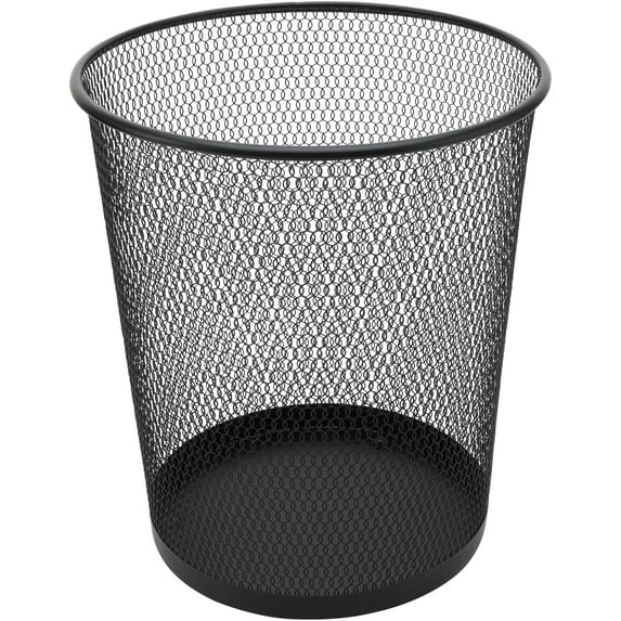 RFCUIBIJ Wire Steel Mesh Trash Can - 5-Gallon Waste Basket for Under Desk Office Bathroom Laundry Room - Square Open Top Metal Wastebasket Trashcan Silver