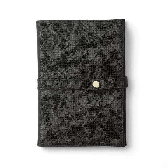Travel Smart Faux Leather RFID-Blocking Passport Wallet, Black, 8.25"