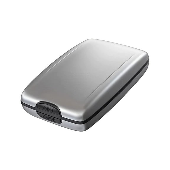 RFID Blocking Aluminum Wallet Clip - Secure Card Holder with Compartments - Lightweight for Men Women Daily Travel